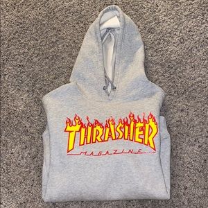 S/M - Gray - Thrasher Hoodie